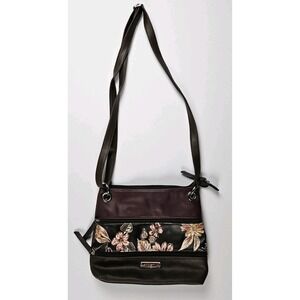 ROSETTI Floral Crossbody / Shoulder Bag - Triple Patchwork Leather Look